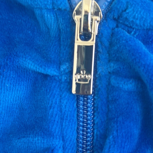 Juicy Couture Blue Velour Hoodie - Picture 2 of 8